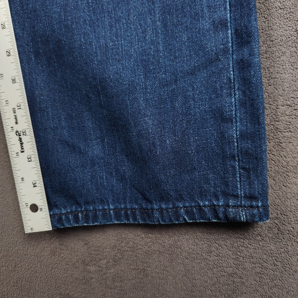 Levis 514 Straight Fit Jeans Mens 36x36 Blue Distressed Ripped Denim NEW - Picture 9 of 11